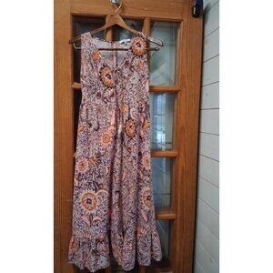 Madewell Paisley Floral Sleeveless Midi Dress Size 4 Madewell